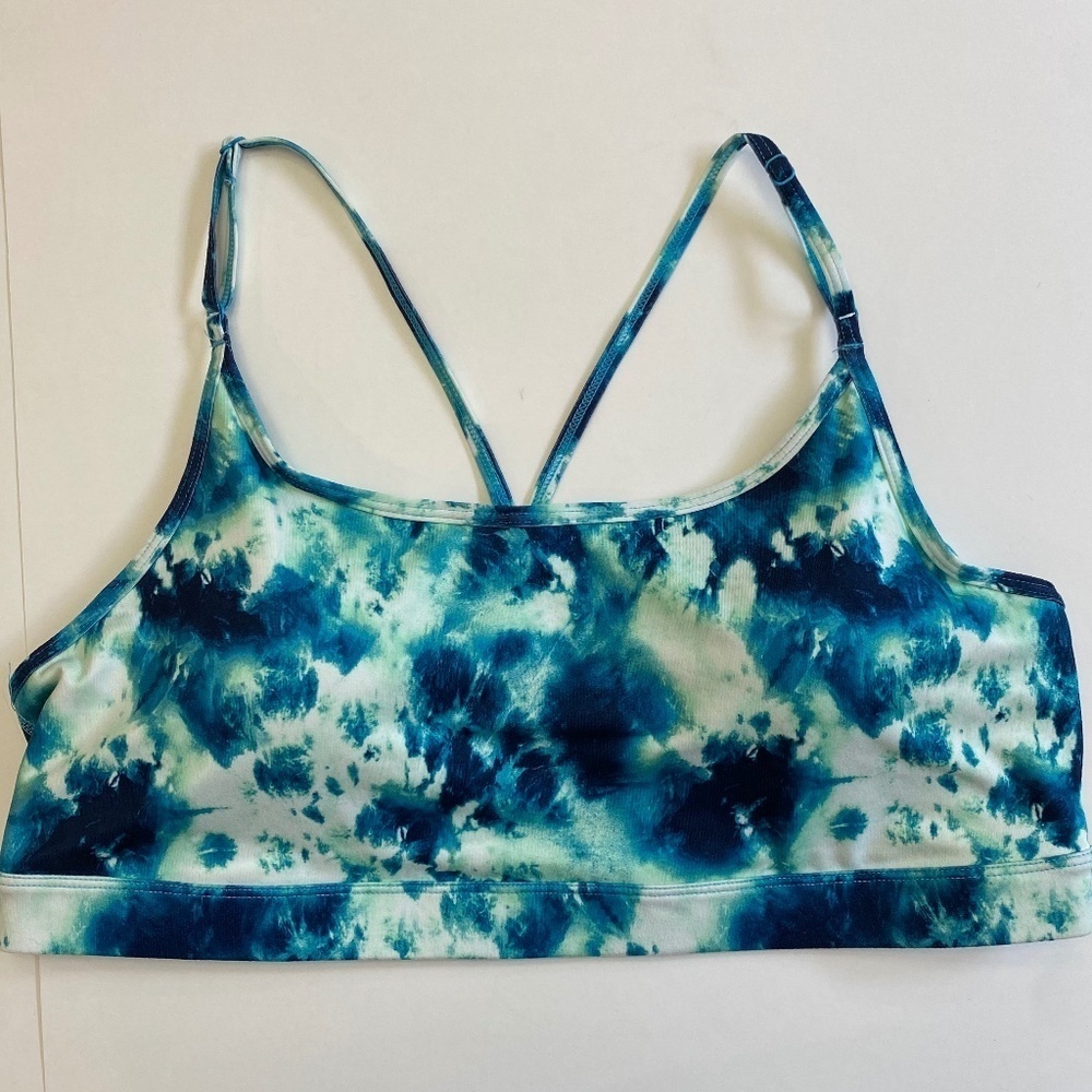 ID X-Large NWT Ideology Performance Sports Bra, Sea Shore (Blue/Green) - Picture 7 of 14